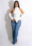 Simple knitwear high collar pullover sweater