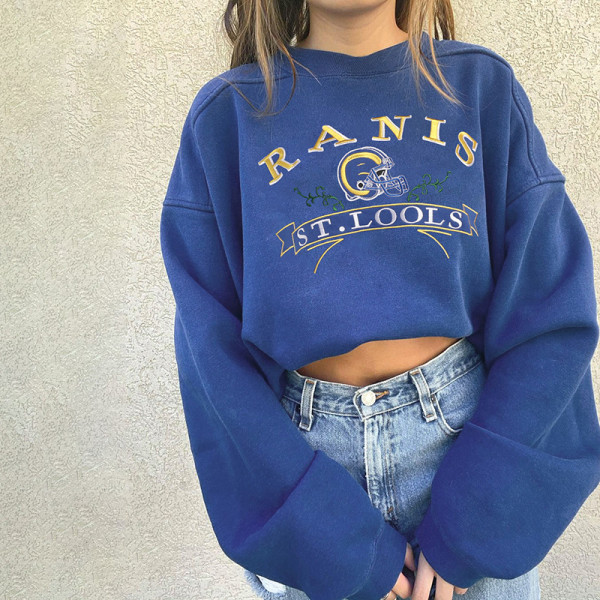 Versatile top fashionable embroidered pullover loose sweater