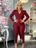 Women's solid fish scale yoga fabric super elastic two-piece suit