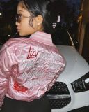 Casual letter embroidery quilted cotton jacket jacket