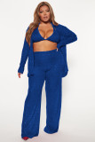Sequin shirt straight trousers party three piece set