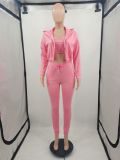 Solid vest small coat sexy sweater rack multicolor three piece suit