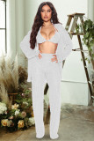 Sequin shirt straight trousers party three piece set