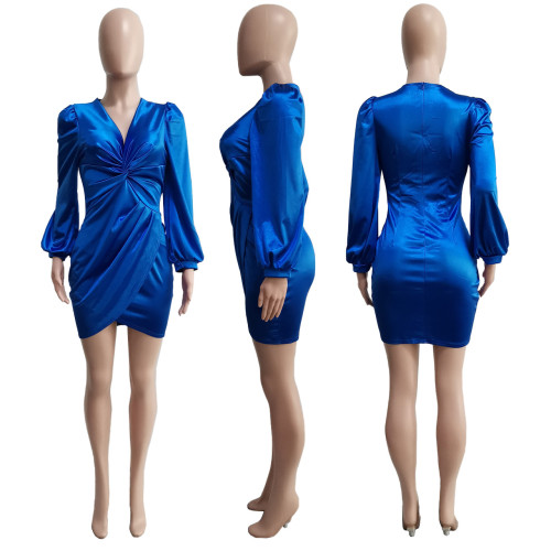 V-neck stretch sexy evening dress