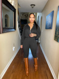 Sexy solid color tight irregular women's jumpsuit