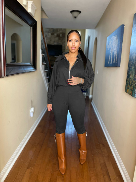 Sexy solid color tight irregular women's jumpsuit