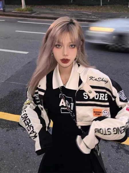 Fall Slim Couple Removable Motorcycle Baseball Jacket