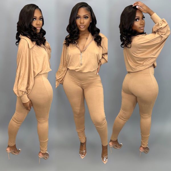 Sexy solid color tight irregular women's jumpsuit