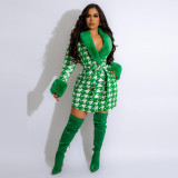 Plush printed coat