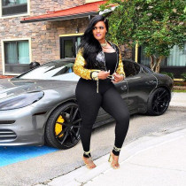 Sexy slim zipper beaded cardigan top nightclub suit Sexy slim zipper beaded cardigan top nightclub suit