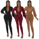 Autumn and winter sexy women's tight shiny nightclub jumpsuit
