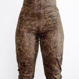 Vintage high waist zipper washed trousers Slim straight casual pants