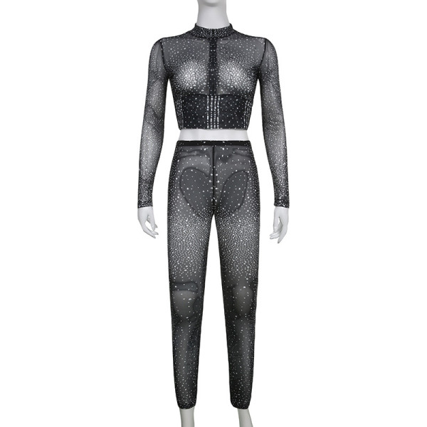 Women's screen printing slim zip top tights suit