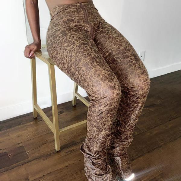 Vintage high waist zipper washed trousers Slim straight casual pants