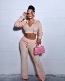 Solid fashion casual sports suit two-piece