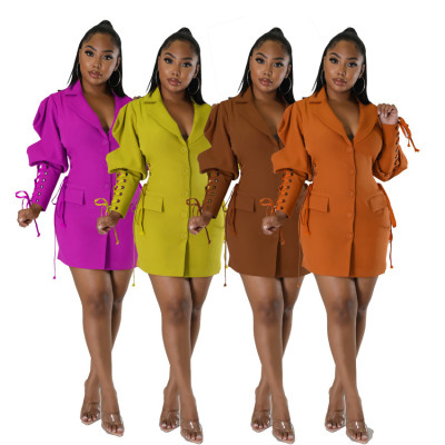 Autumn and winter strapping dress