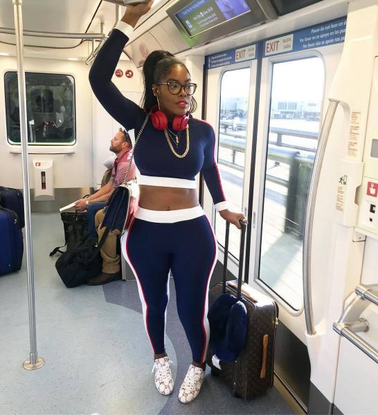 Fashion casual color contrast long sleeve trousers two-piece suit