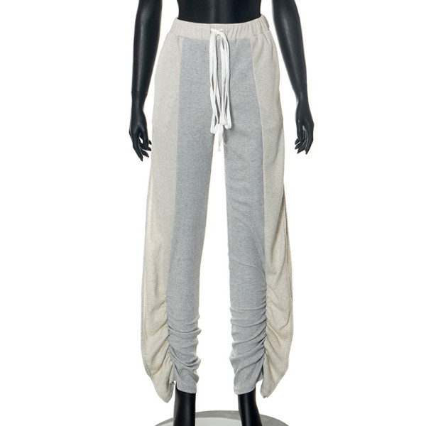 Sexy split high waist leggings show thin pile casual pants