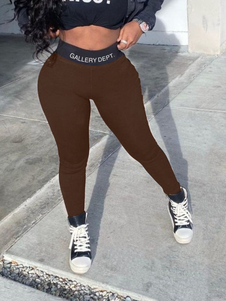 Women's personalized letter printing tights