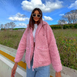 Stand collar long sleeve down warm coat