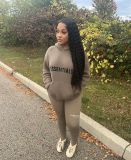 Letter leggings for women to wear sporty slim and versatile tight pants