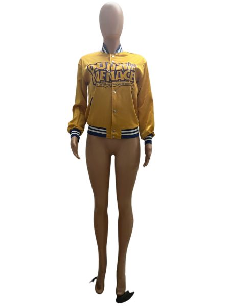 Printed letters anime baseball jacket casual jacket