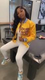 Printed letters anime baseball jacket casual jacket