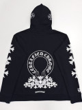 Printed hooded sweater coat