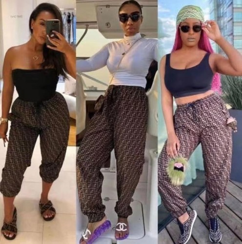 Fashion casual printing casual pants sweatpants