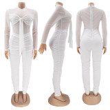 Sexy mesh women's one-piece trousers