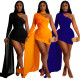 Waist off shoulder one-piece dress