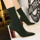 Oversized women's shoes casual simple solid color pointed thick heel mesh high fashion shoes