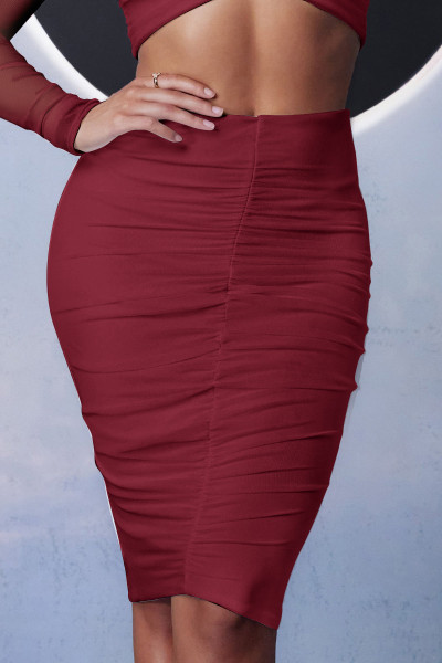 Sexy Mesh Long Sleeve Round Neck Dress Set