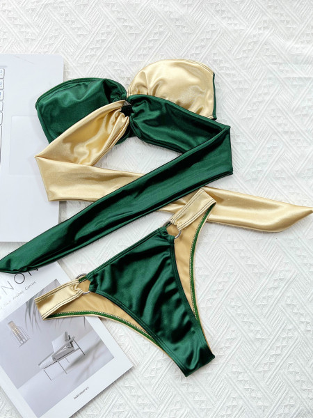 Women's split swimsuit Color contrast sexy swimsuit