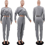 Casual fashion solid color suit