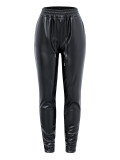 Fashion Versatile Sexy Bright Elastic PU Large Leather Pants Bottom