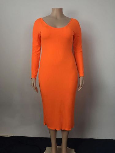 V-neck off shoulder threaded sexy oversize dress