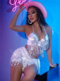 Sequins tassel suit