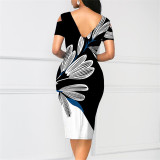 Short Sleeve Off Shoulder Skinny Dress