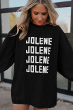 Printed simple hoodless sweater solid color long sleeve bottoming shirt