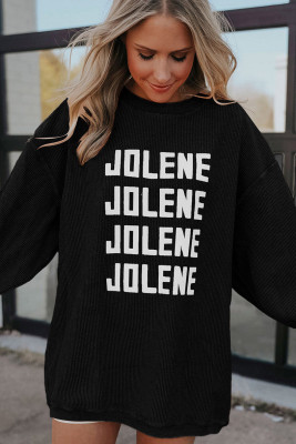 Printed simple hoodless sweater solid color long sleeve bottoming shirt
