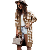 Sweater coat loose medium long cardigan sweater