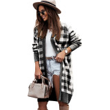 Sweater coat loose medium long cardigan sweater