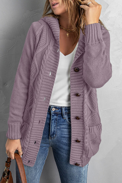 Solid color cardigan sweater loose versatile coat