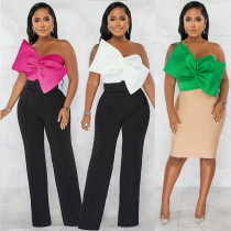 Sexy Wrapped Chest Bowknot Solid Top Sexy Wrapped Chest Bowknot Solid Top