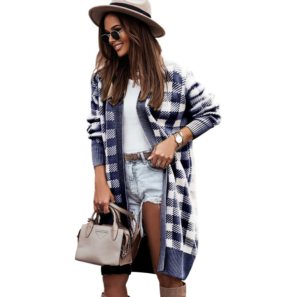 Sweater coat loose medium long cardigan sweater