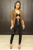 Fashion Women's Solid Slim Fit Suit Top Coat