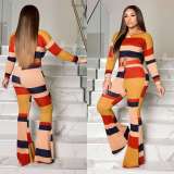 Fall and winter fashion two-piece suit flare pants