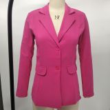 Fashion Women's Solid Slim Fit Suit Top Coat