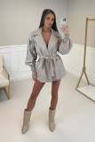 Solid color loose coat